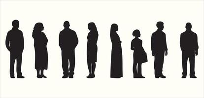 Clean and Minimal People Silhouettes vector