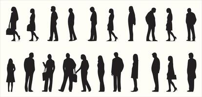 Classic Human Silhouettes for Easy Applications vector