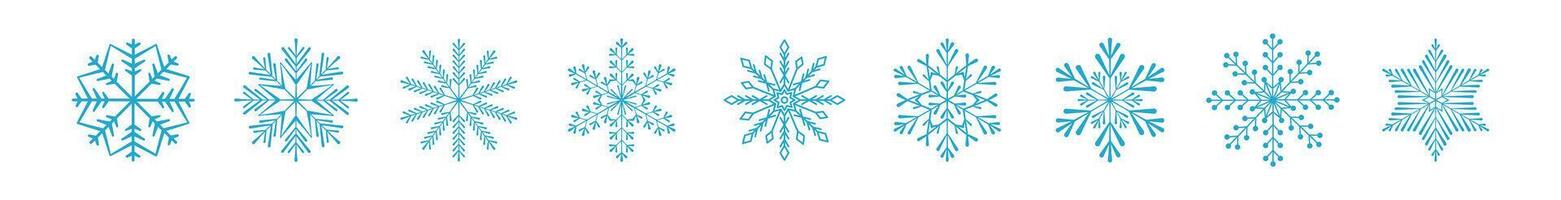 Frozen snowflake symbol collection illustration vector