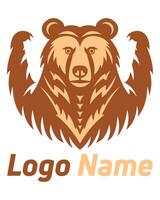 bear grizzly logo creative and original for your business or company logotype illustration isolated on white background vector