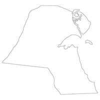 Kuwait map. Map of Kuwait in white color vector