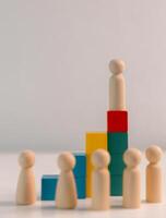 Effective leadership in business requires team to work together towards common idea, guiding them in different direction to achieve success and stand out from competition. power, professional. photo