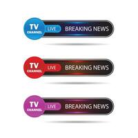 News Lower third banner template design of illustration vector