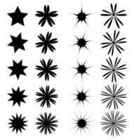 Abstract shapes design elements, decorative elements, black and white color vector