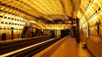 One of subway station view in the city of the Washington DC photo