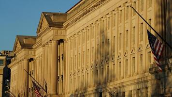 The Washington DC city view with the old architectures in autumn photo