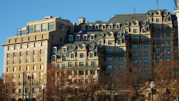 The Washington DC city view with the old architectures in autumn photo