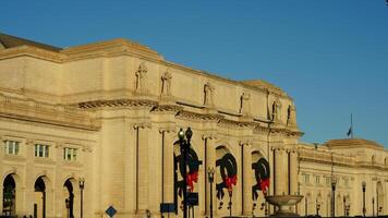The Washington DC city view with the old architectures in autumn photo