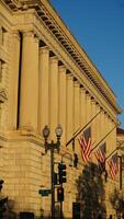 The Washington DC city view with the old architectures in autumn photo