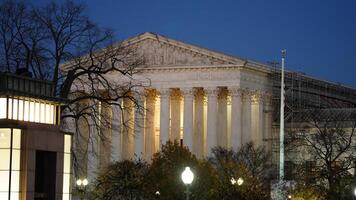 The Washington DC city view with the old architectures in autumn photo