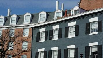 The Washington DC city view with the old architectures in autumn photo
