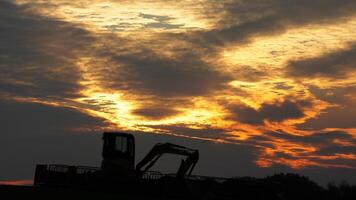 The beautiful sunset sky view with the colorful clouds as background photo