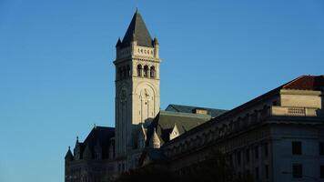 The Washington DC city view with the old architectures in autumn photo