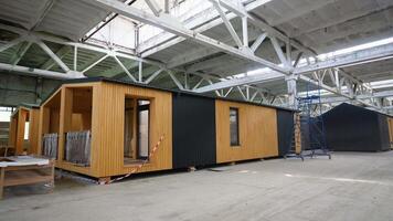 Exhibition of new mobile prefabricated modular house video