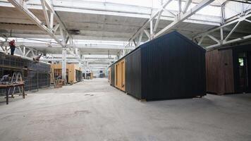 Prefabricated mobile modular container house in factory video