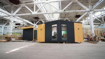 Prefabricated mobile modular container house in factory video