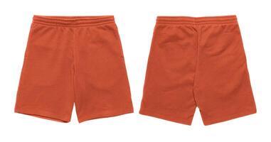 Two pairs of orange, drawstring sweatpants. photo