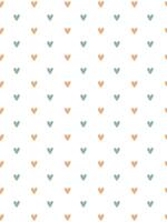 simple delicate pattern with blue and pink hearts on a white background vector
