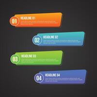 infographic label template with icons. 4 options or steps vector
