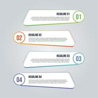 Flat table of contents infographic vector