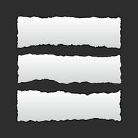 White torn ripper paper sheet texture vector