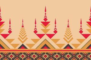 Ethnic seamless pattern with Navajo and Aztec tribal motifs, created for rugs, carpets, and textiles. Earthy palette, blending Native American and Southeast Asian styles with a vintage touch vector