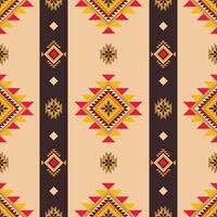 Traditional ethnic pattern with Navajo and Aztec elements, seamless and intricate, designed for textiles, rugs, and decor. Earthy tones and geometric motifs bohemian elegance vector