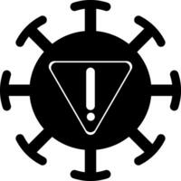 Warning symbol for a virus, indicating potential danger. vector