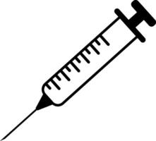 Medical syringe, precise tool for administering medication. vector