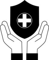 A symbol of comprehensive health coverage. vector