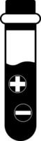 A test tube, positioned to block a virus, illustrating a protective measure. vector