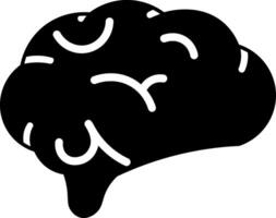 A black and white image of a brain, highlighting its complex structure. vector