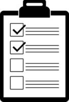 A health app's checklist, organized for easy task management. vector