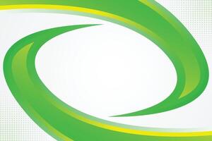 Green and yellow shape with white vector