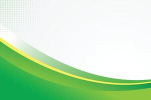 Green and yellow abstract shape with white space vector