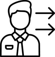 Dismissal Line Icon Design vector