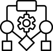 Flowchart Line Icon Design vector