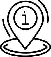 Info Center Location Line Icon Design vector