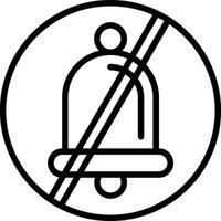 No Alarm Line Icon Design vector