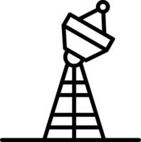 Satellite Tower Line Icon Design vector