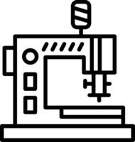 Sewing Machine Line Icon Design vector