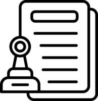 Attestation Line Icon Design vector