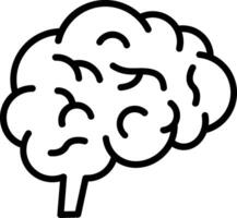 Brain Line Icon Design vector