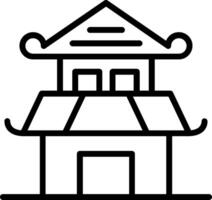Building Line Icon Design vector