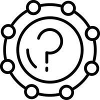 Question Mark Line Icon Design vector