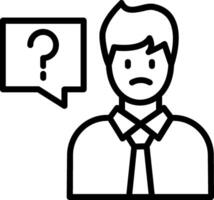 Question Line Icon Design vector