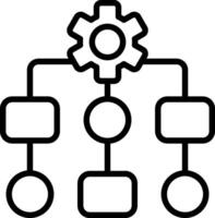 Algorithm Line Icon Design vector