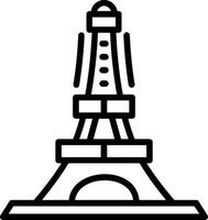 Eiffel Tower Line Icon Design vector
