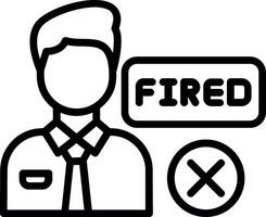 Fired Line Icon Design vector