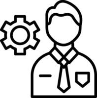 Manager Line Icon Design vector